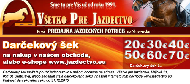 DARČEKOVÝ ŠEK, 20€, 30€, 40€ ...možnosť vybrať