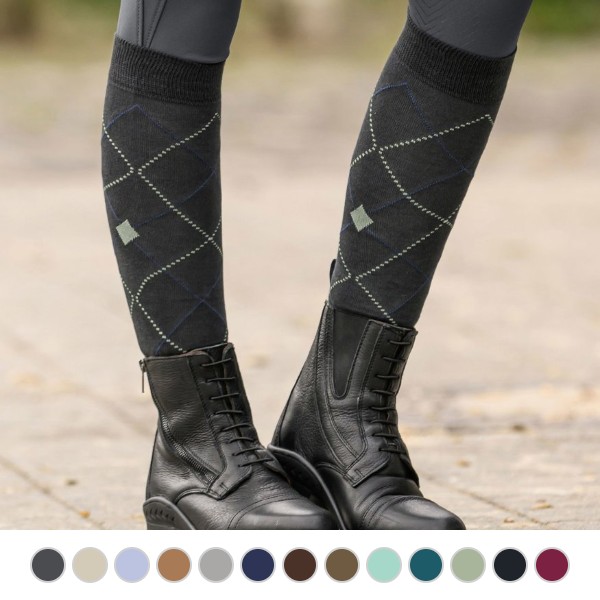 Jazdecké podkolienky Argyle, ELT – 13 farieb