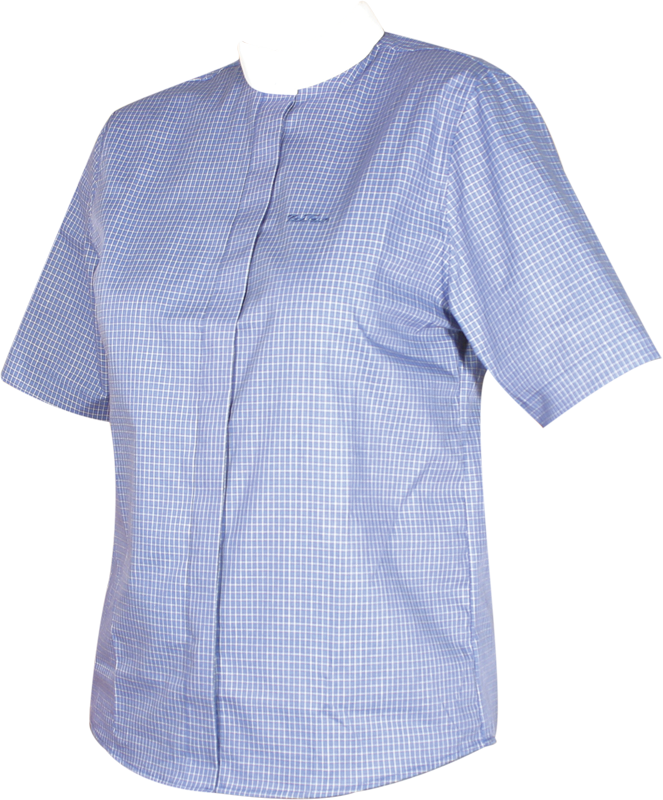 Dámska košeľa KENTAUR, krátky rukáv, tm.modrá a čierna, č.36, 40