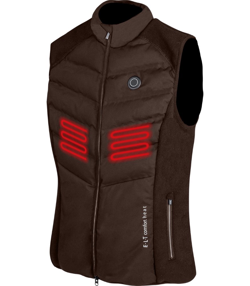 Vyhrievaná jazdecká vesta E·L·T Comfort Heat – espresso
