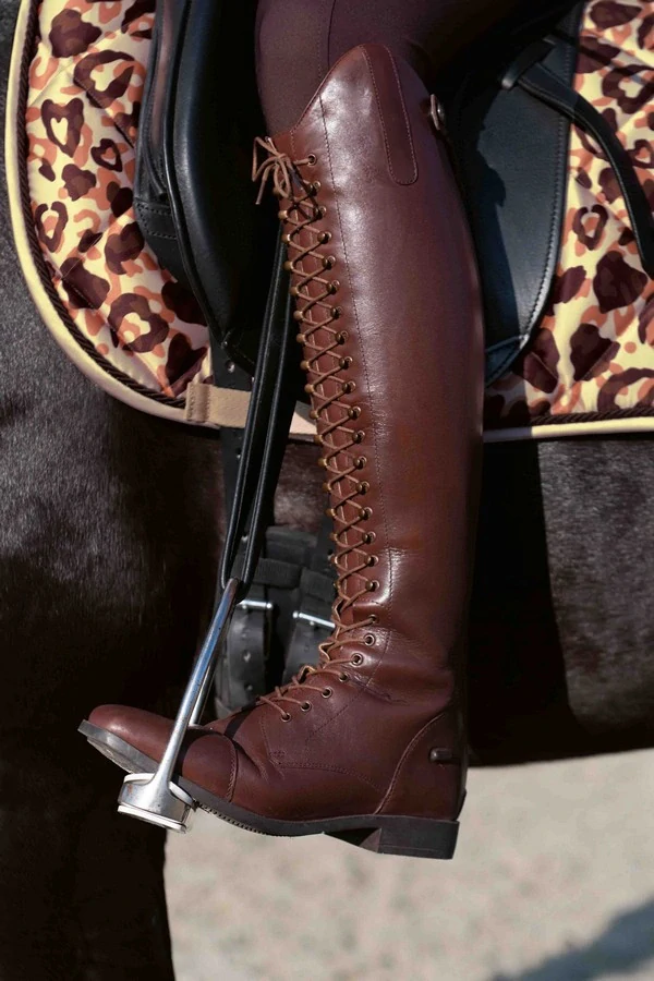 č.37 Jazdecké kožené čižmy Elegant Lace