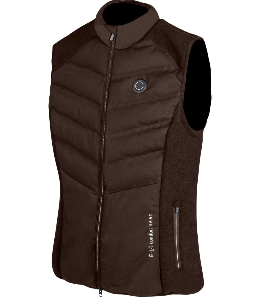 Vyhrievaná jazdecká vesta E·L·T Comfort Heat – espresso