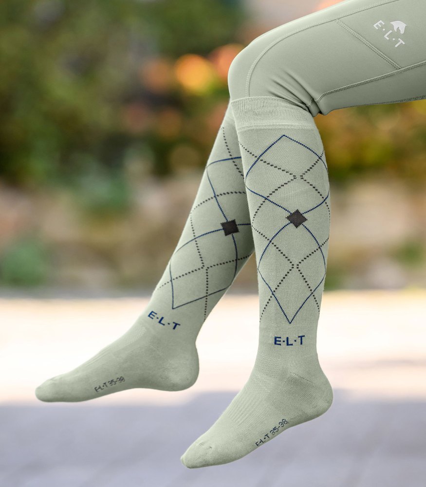 Jazdecké podkolienky Argyle, ELT – šalviová