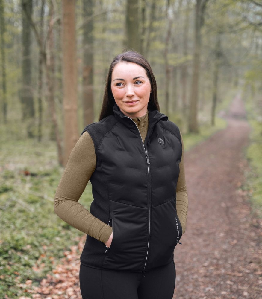 Vyhrievaná jazdecká vesta E·L·T Comfort Heat – čierna