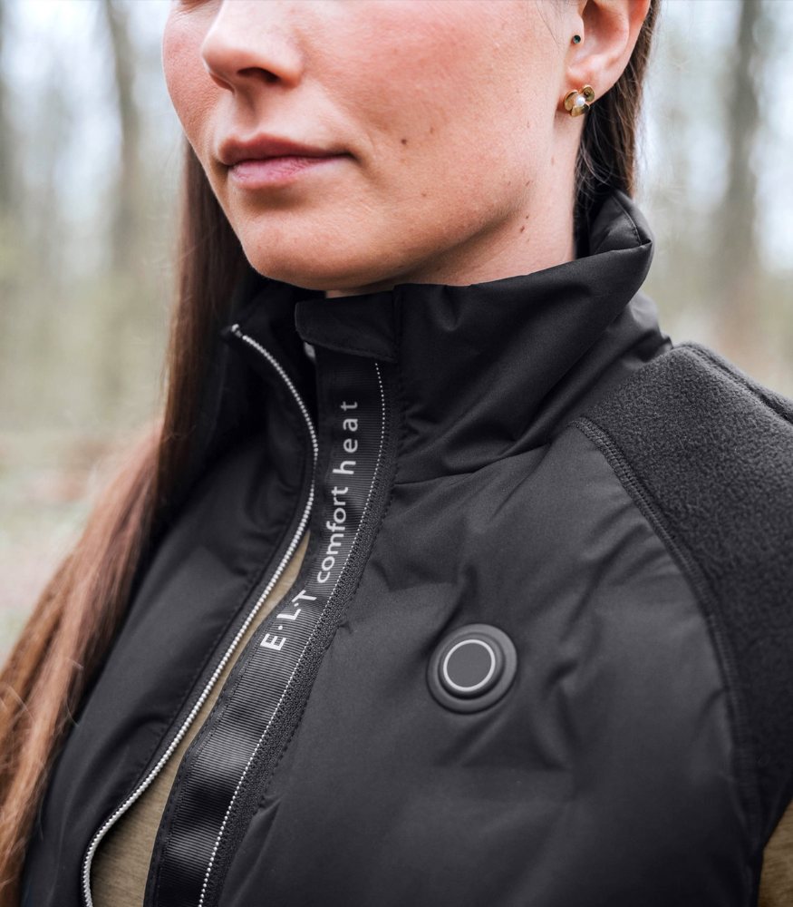 Vyhrievaná jazdecká vesta E·L·T Comfort Heat – čierna