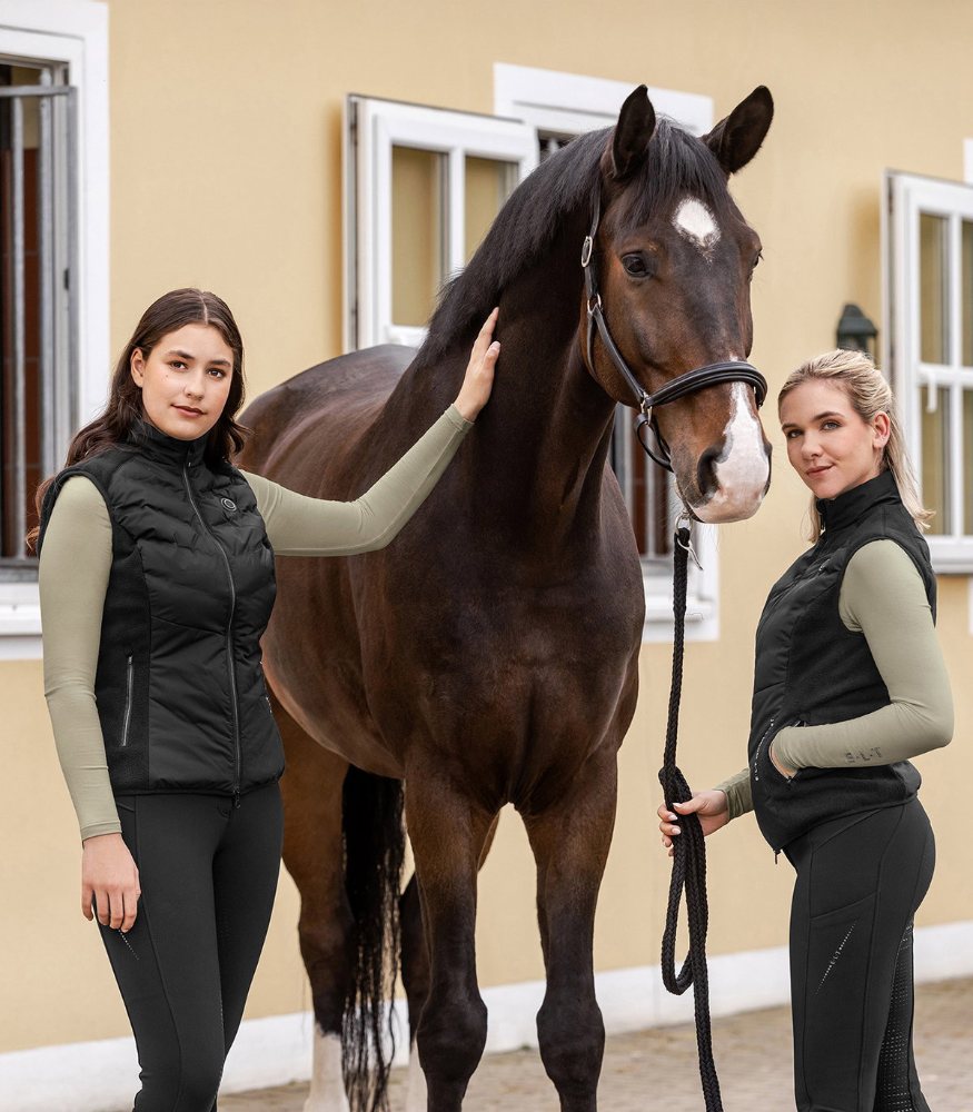 Vyhrievaná jazdecká vesta E·L·T Comfort Heat – čierna